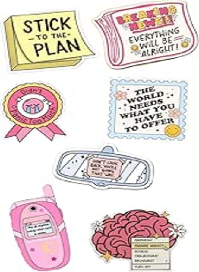 Scentiment Book Lover Sticker Pack – Cute Aesthetic Vinyl Stickers for Readers, BookTok Fans & Kindles | Waterproof (postive energy)